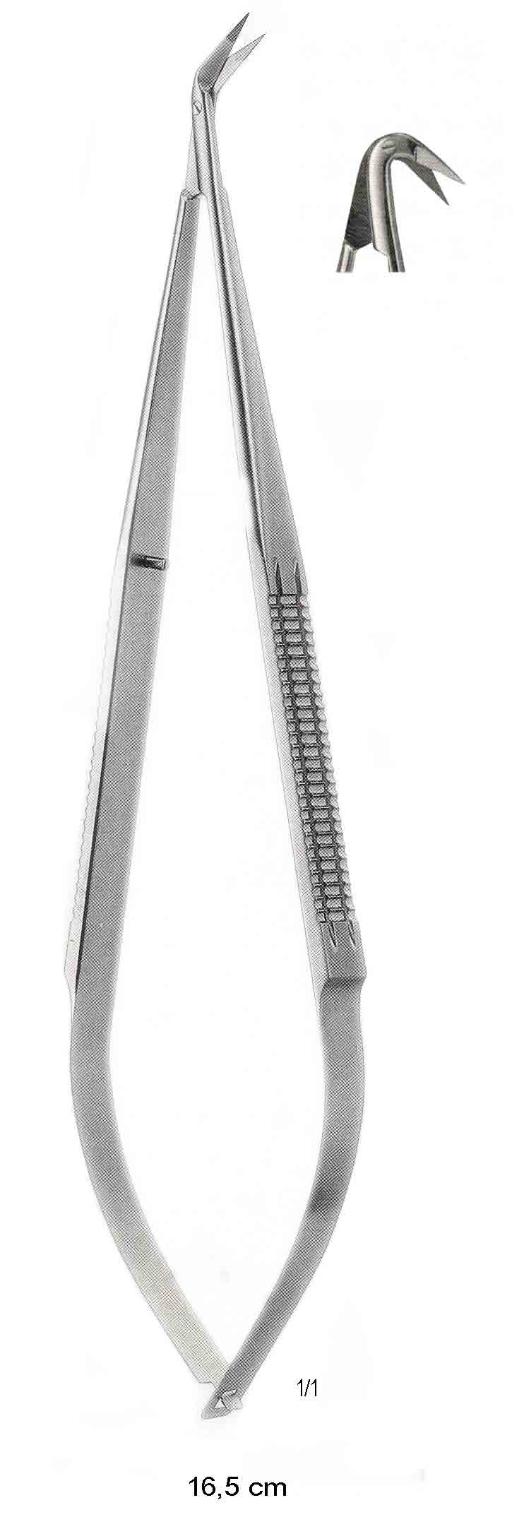 MİKRO MAKAS EĞRİ  125º   16.5 CM   